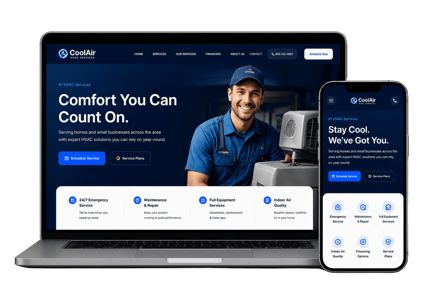 CoolAir HVAC — Cách chúng tôi tăng 156% traffic tự nhiên cho CoolAir HVAC và giảm 32% chi phí mỗi lead